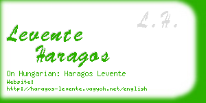 levente haragos business card